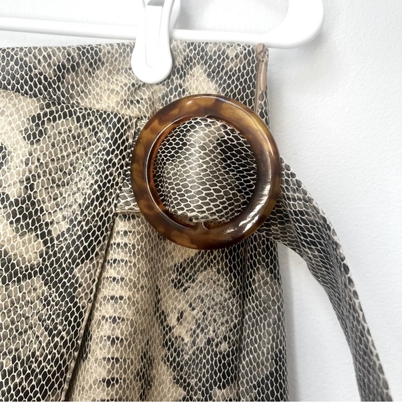 Zara Snakeskin Printed Faux Wrap Skort Size Small - Picture 4 of 10